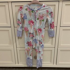 Posh Peanut Floral Ice Cream Kids Footie